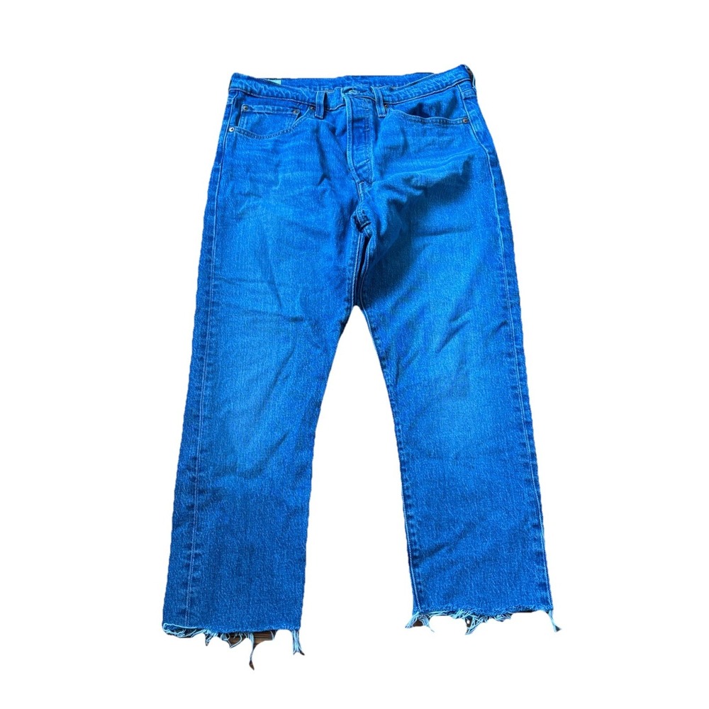Levis 501 S Jeans Women 30x30 Skinny Blue Denim Button Fly Hi Rise